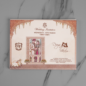 Traditional Bride Groom Wedding Invitation Card - AC-559