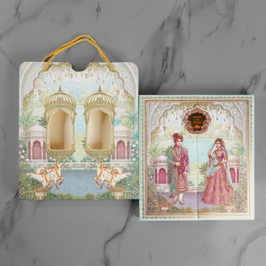 Royal Bride Groom Wedding Invitation Card - AC-560