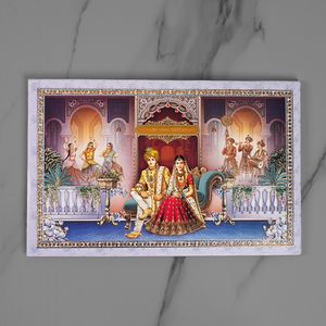 Royal Couple Traditional Wedding Invitation Card - AC-568