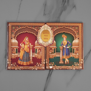 Royal Couple Traditional Wedding Invitation Card - AC-573
