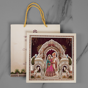 Royal Peacock Couple Wedding Invitation Card - AC-578