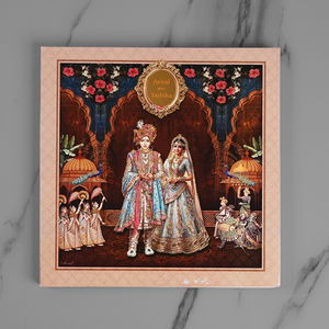 Royal Indian Couple Wedding Invitation Card - AC-579