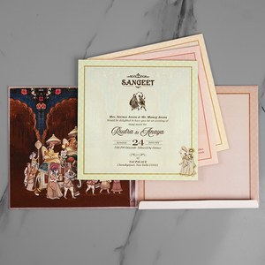 Royal Indian Couple Wedding Invitation Card - AC-579