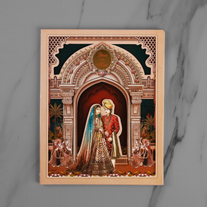 Royal Bride Groom Wedding Invitation Card - AC-583