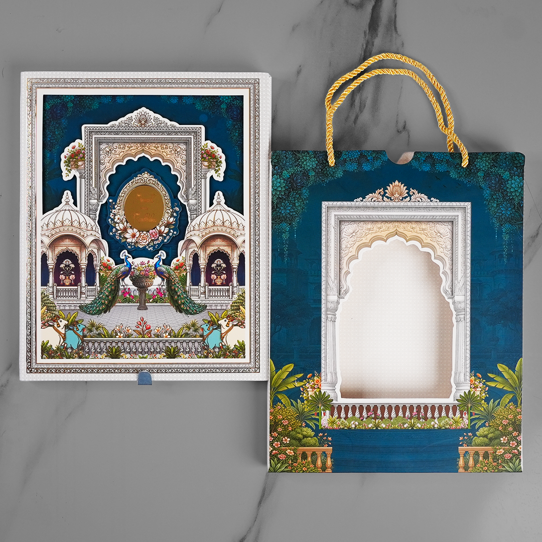 Royal Peacock Palace Wedding Invitation Card - AC-585