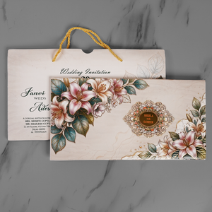 Elegant Floral Luxury Wedding Invitation Card - AC-591