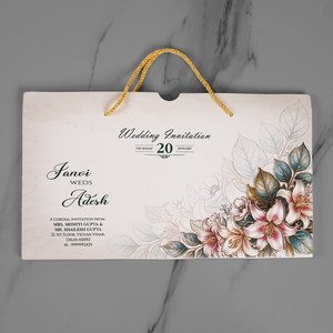 Elegant Floral Luxury Wedding Invitation Card - AC-591