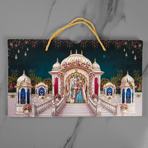 Royal Palace Bride Groom Wedding Invitation Card - AC-592