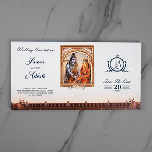 Shiva Parvati Divine Wedding Invitation Card - AC-593