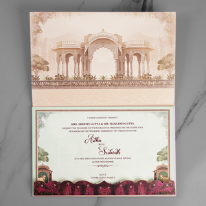 Royal Palace Theme Wedding Invitation Card - AC-595