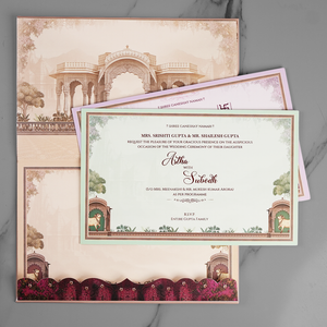 Royal Palace Theme Wedding Invitation Card - AC-595