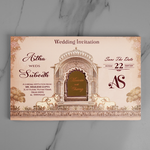 Royal Palace Theme Wedding Invitation Card - AC-595
