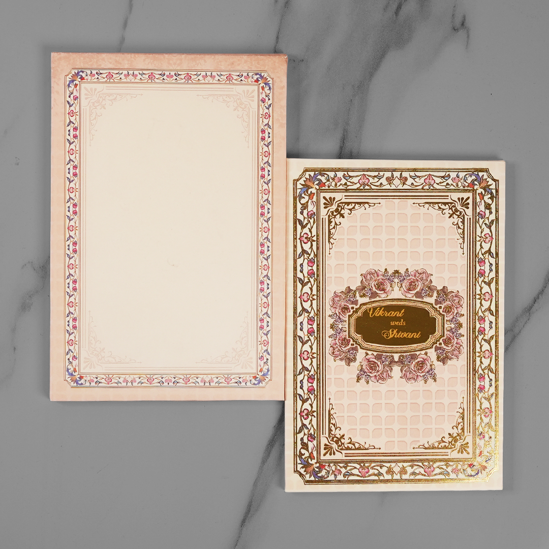 Elegant Floral Rose Wedding Invitation Card - AC-596