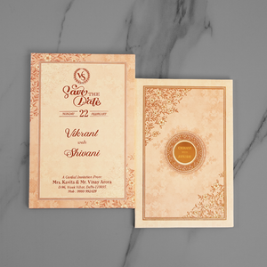 Vintage Floral Wedding Invitation Card - AC-597