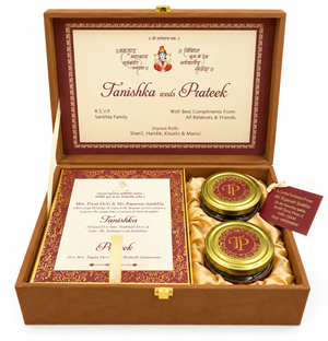 Premium Brown Wedding Invitation Gift Box - BMG - 01