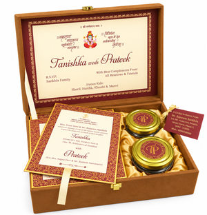 Premium Brown Wedding Invitation Gift Box - BMG - 01