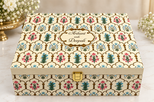 Elegant Floral Printed Wedding Invitation Gift Box - BMG - 07
