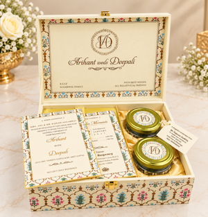 Elegant Floral Printed Wedding Invitation Gift Box - BMG - 07