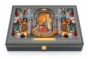 Royal Floral Couple Wedding Invitation Gift Box - BMG - 08