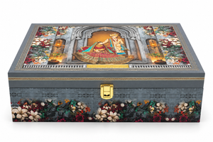 Royal Floral Couple Wedding Invitation Gift Box - BMG - 08