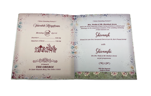 Elegant Floral Pastel Wedding Invitation Card - D-026