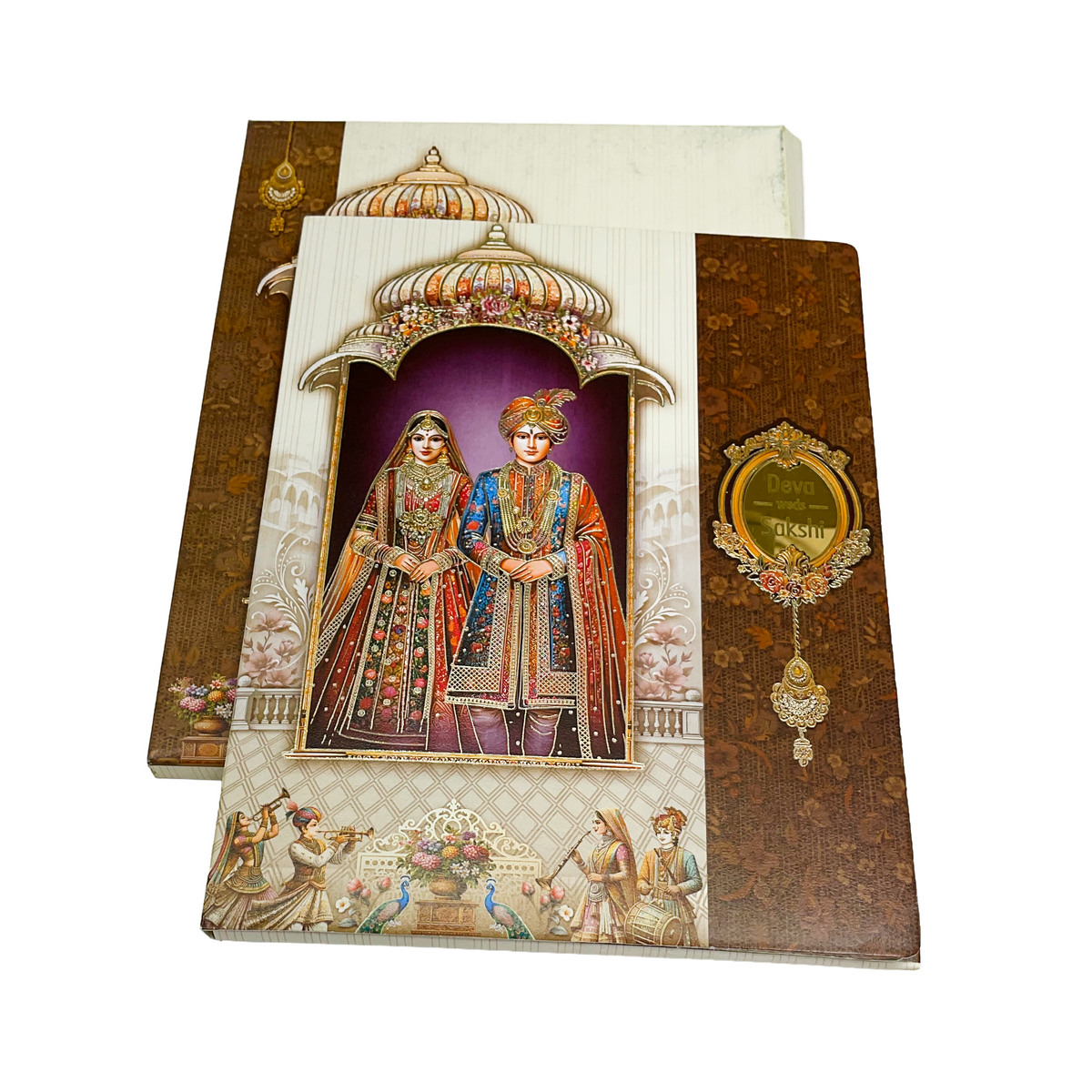 Royal Traditional Couple Wedding Invitation Card - DK-111