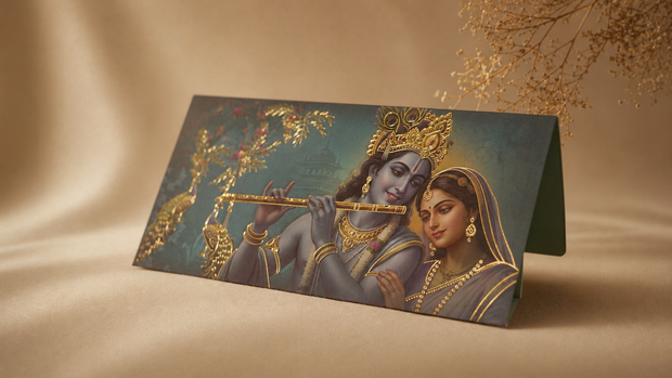 Divine Radha Krishna Foil Envelope - E107
