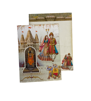Royal Temple-Themed Wedding Invitation Card - G-081
