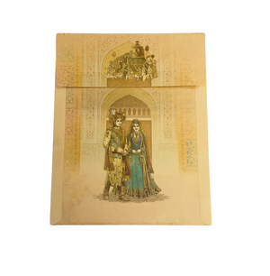 Royal Bride & Groom Vintage Palace Wedding Invitation Card - GK-002