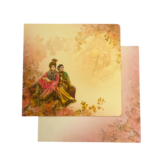 Elegant Floral Couple Wedding Invitation - GK-017