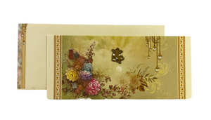 Elegant Floral Gold Wedding Invitation - GK-031