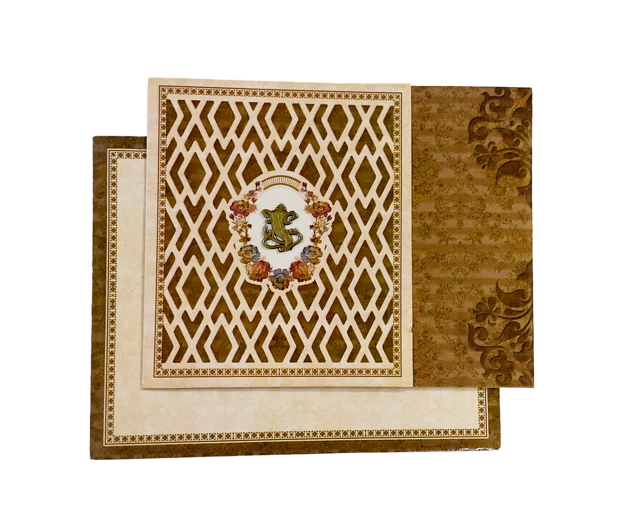 Elegant Traditional Floral Wedding Invitation - GL-004