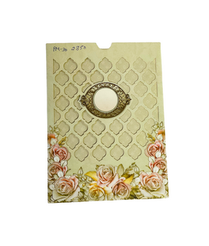 Elegant Rose Floral Wedding Invitation Card - PM-030
