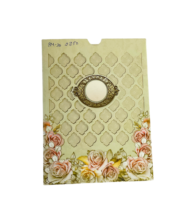Elegant Rose Floral Wedding Invitation Card - PM-030