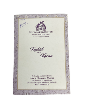 Elegant Floral Laser Cut Wedding Invitation Card - PM-044