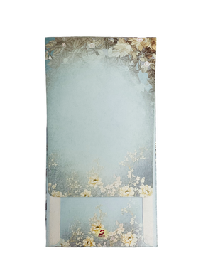 Elegant Blue Floral Wedding Invitation Card - PM-052