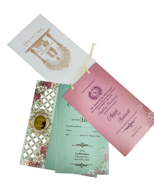 Luxury Floral Wedding Invitation Card - SH-037