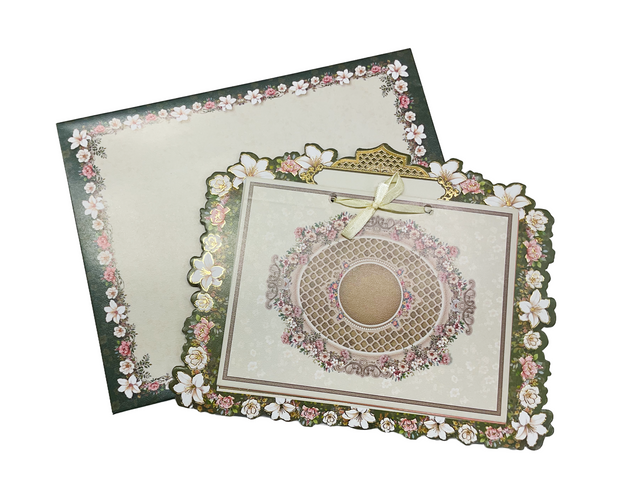 Elegant Floral Wedding Invitation Card - SH-105 With Gatta