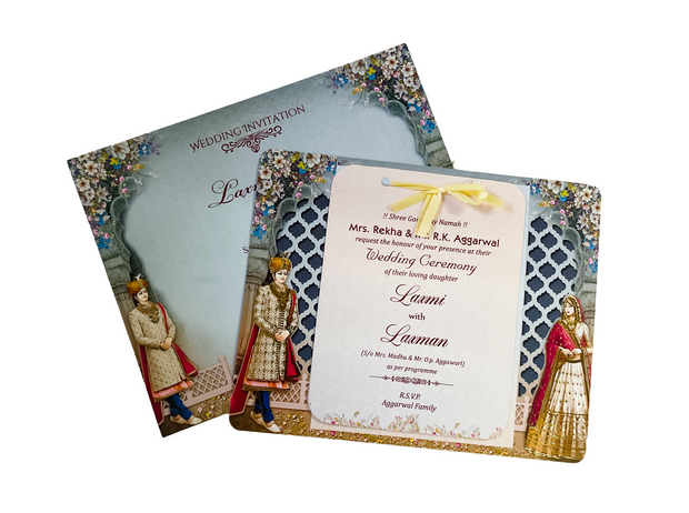 Elegant Bride & Groom Design Invitation Card - SP-022