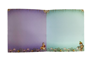 Radha Krishna & Ganesha Traditional Hindu Wedding Card - T-003